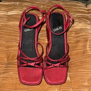 90s strappy wedge sandal